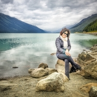 Lago Canada com Modelo